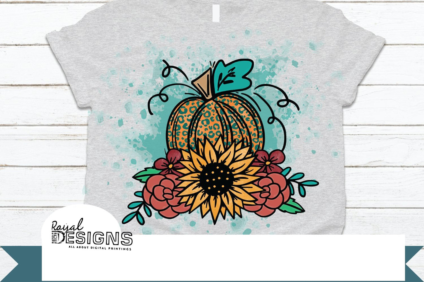 Leopard-pumpkin-and-sunflowers