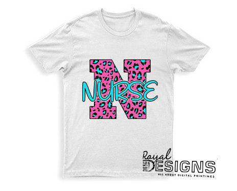 N Nurse Pink Leopard